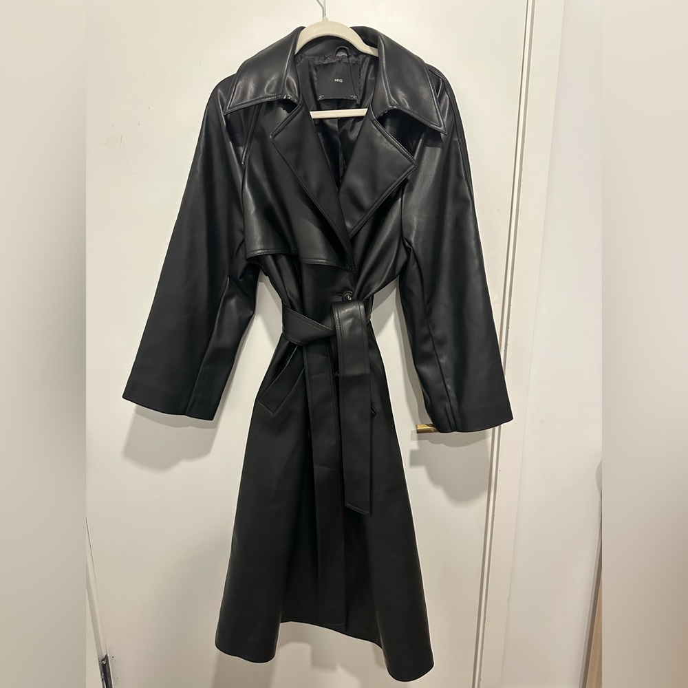 Mango Black Leather Jacket
